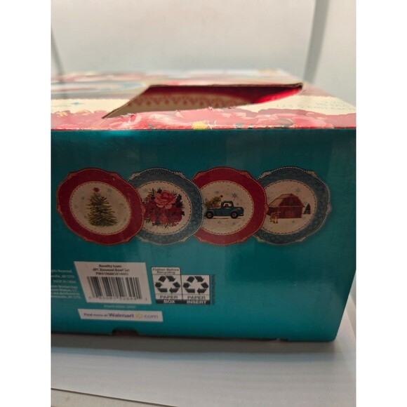 The Pioneer Woman Novelty Icons Rimmed Bowl Set of 4 Christmas Edition - Picture 8 of 8